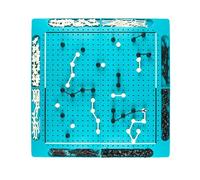 Ruwshuuk Scacchi in bianco e nero, set di scacchi in bianco e nero, Giocattoli educativi per bambini, Connessione a catena portatile puzzle feste interattive forniture per riunioni di amici