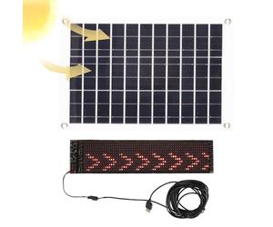 Ruwshuuk Segno di visualizzazione a LED, segno LED programmabile - di luce LED luminosa con pannello solare | bacheca, segnaletica digitale, controllo 'applicazione, schermo di