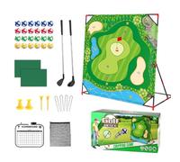 Ruwshuuk Set di chip da golf, giochi da golf per bambini, tappetino per chipping da golf, con borsa per riporre le palline da club, strumento di pratica di swing, mettere giocattoli