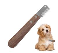 Ruwshuuk Strumenti per spogliare le mani per la toelettatura dei cani, pettine per spogliare i cani,Pettine per toelettatura animali domestici con manico in legno - Spazzola per deshedding per animali