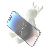Ruwshuuk Supporto per cellulare da scrivania, design REH, supporto per cellulare da ufficio, in ceramica, decorazione da tavolo, figura di animali per l'uso in biblioteca, caffetteria, aula, casa