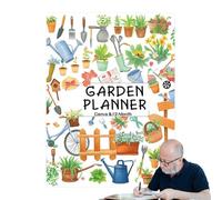 Ruwshuuk Taccuino da giardino | Agenda da 12 mesi e libro di registrazione, tracker per la cura delle piante per aiuole rialzate, serra, appassionati di donne e uomini