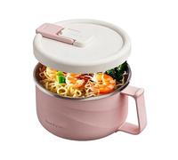 Ruwshuuk Tazza da zuppa con coperchio, 1100 ml, in acciaio inox isolato termicamente, resistente alla combustione, per la casa, la cucina, il ristorante, il campeggio, la cena
