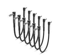 RUXELY Cavi Patch per Effetti per Chitarra 15cm 6-Pack,Cavo Jack 6,35mm Cavetto con Connettori Angolari per Strumenti Musicali TS Mono per Chitarra/Basso Pedaliera Effetti,Microfono Amp/Amplificatore