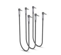 RUXELY Cavi Patch per Effetti per Chitarra 60cm 3-Pack,Cavo Jack 6,35mm Cavetto con Connettori Angolari per Strumenti Musicali TS Mono per Chitarra/Basso Pedaliera Effetti,Microfono Amp/Amplificatore