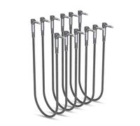 RUXELY Cavi Patch per Effetti per Chitarra 60cm 6-Pack,Cavo Jack 6,35mm Cavetto con Connettori Angolari per Strumenti Musicali TS Mono per Chitarra/Basso Pedaliera Effetti,Microfono Amp/Amplificatore