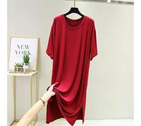 RUXIANGFLY Pigiama Abito da Notte da Donna da Notte, Nuove Camicie da Notte in Cotone, Camicia da Notte di Grandi Dimensioni, Abito da Notte Femminile Camicia da Notte(E,XL Size)