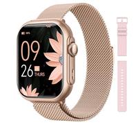 RUXINGX Smartwatch Donna, 1000mAh Batteria, Standby Ultra-lungo 100 Giorni, 1.83" Orologio Fitness Cardiofrequenzimetro SpO2 Sonno, 120+ Sport Smart Watch Chiamate IP68 Contapassi Android iOS Oro Rosa