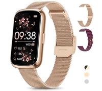 RUXINGX Smartwatch Donna, Orologio Contapassi con 24 Sport, IP68, 24H Cardiofrequenzimetro, SpO2, Ciclo Mestruale, Sonno, Orologio Fitness Activity Tracker Notifiche, Smartband per Android iOS Oro