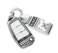 RUXYAXFOL Custodia per chiavi auto in TPU, compatibile con Audi A1 A3 A4 A5 A6 B6 B7 C5 C6 Q2 Q3 Q5 Q7 R8 RS3 RS4 RS6 S3 S4 S6 TT Exeo 3R, portachiavi in TPU con accessorio a cacciavite nero
