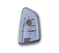 RUXYAXFOL TPU Copertura chiave auto per BMW F15 F16 F25 F44 F45 F48 F49 F85 F86 G30 G31 M3 M4 X1 X2 X3 X4 X5 X6 Z4 BMW Serie 1/2/3/4/5 Custodia chiave auto, 2 pezzi, platino