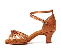 RUYBOZRY Scarpe da Ballo Latino Donna Standard Scarpe da Ballo Salsa da Sala,801QB-Marrone-5,EU 38