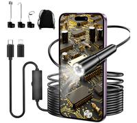 Ruycllo Endoscopio per Smartphone con Luce - Telecamera Endoscopica 8mm 1920 HD,