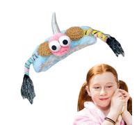 Ruyeiig Fascia per capelli per il lavaggio del viso, fasce divertenti, in morbido peluche, alla moda, elastico per la cura della pelle, trucco, lavaggio del viso, donne e ragazze