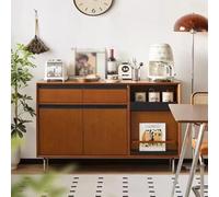 ruyi-1986 Credenza a buffet Credenza in legno massello, mobiletto da caffè vintage, portaoggetti, porta riviste, for la casa in soggiorno