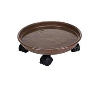 ruyi-1986 Vassoio per Piante Supporto for Piante da Giardino con Ruote di bloccaggio, Pallet for vasi Fiori Rotondi(Bruin)