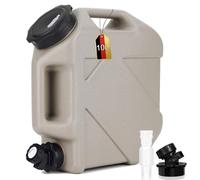 RUYI Tanica per acqua con rubinetto e tappo a vite, tanica per acqua da campeggio senza BPA tanica per acqua potabile, serbatoio d'acqua portatile con manico per roulotte picnic escursionismo (10L