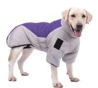 RUYICZB Giacca per Cani per Il Tempo Freddo, Impermeabile Giubbotti Riflettente Cani Cappotto Caldo, Gilet Invernale per Cani di Taglia Media E Grande Abiti Vestiti,Viola,4XL