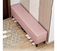 RUYICZB Panca Portascarpe da Ingresso con Contenitore, Panca Portascarpe Stretta con Seduta Imbottita, Sgabello Imbottito per Scarpe con Apertura A Ribalta, Sgabello Portascarpe,Rosa