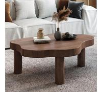 RUYICZB Tavolini Da Caffè A Forma Di Nuvola Bianca Per Soggiorno, Tavolo Da Pranzo Dalla Forma Irregolare Con 3 Gambe Per Camera Letto, Ufficio, Appartamento,Walnut,70cm