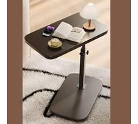 RUYICZB Tavolino A Forma Di C Regolabile in Altezza, Tavolino Laterale Con Piano Girevole A 360°, Tavolini Laterali A Forma Di C, Tavolini Laterali Regolabili Per Letto, Soggiorno, Divano,Nero