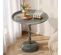 RUYICZB Tavolino in Stile Francese, Tavolino A Forma Di Nuvola Piccolo, Tavolino Rotondo Moderno, Tavolini Decorativi Per Piccoli Spazi, Soggiorno, Camera Da Letto, Patio,Spiral gray