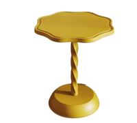 RUYICZB Tavolino in Stile Francese, Tavolino A Forma Di Nuvola Piccolo, Tavolino Rotondo Moderno, Tavolini Decorativi Per Piccoli Spazi, Soggiorno, Camera Da Letto, Patio,Spiral yellow