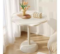 RUYICZB Tavolino in Stile Francese, Tavolino A Forma Di Nuvola Piccolo, Tavolino Rotondo Moderno, Tavolini Decorativi Per Piccoli Spazi, Soggiorno, Camera Da Letto, Patio,Cylindrical white