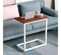 RUYICZB Tavolino Laterale,Tavolini Da Divano Che Scorrono Sotto, Tavolini Moderni Per Camera Da Letto, Soggiorno, Divano, Ufficio, Piccolo Spazio,White teak,L