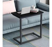 RUYICZB Tavolino Laterale,Tavolini Da Divano Che Scorrono Sotto, Tavolini Moderni Per Camera Da Letto, Soggiorno, Divano, Ufficio, Piccolo Spazio,Nero,S