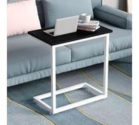 RUYICZB Tavolino Laterale,Tavolini Da Divano Che Scorrono Sotto, Tavolini Moderni Per Camera Da Letto, Soggiorno, Divano, Ufficio, Piccolo Spazio,White black,M