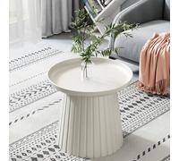 RUYICZB Tavolino Rotondo Moderno Per Soggiorno, Tavolino Centrale Per Piccolo Soggiorno, Tavolini in Plastica Per Piccoli Spazi, Tavolino Da Esterno A Forma Di Fungo,Beige,small