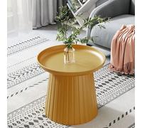 RUYICZB Tavolino Rotondo Moderno Per Soggiorno, Tavolino Centrale Per Piccolo Soggiorno, Tavolini in Plastica Per Piccoli Spazi, Tavolino Da Esterno A Forma Di Fungo,Giallo,small
