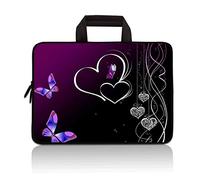 RUYIDAY 11 11.6 12 12.1 12,1", borsa da trasporto per computer portatile Chromebook Notebook Ultrabook Tablet Cover in neoprene per Apple MacBook Air Samsung Acer HP DELL Lenovo Asus Farfalla viola.