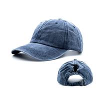Ruyosn Basecap da Donna Berretto a Treccia Traspirante Cappy Regolabile per Coda di Cavallo Protezione Solare Berretto Berretto in Cotone Berretto da retrò Baseball per Ragazze Estate, Blue