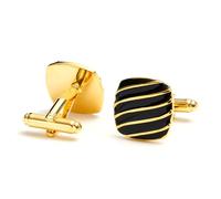 Ruyosn Gemelli da uomo, bottoni della camicia francese, polsino link per camicia accessori gemelli, eleganti accessori business per matrimonio, idea regalo, Ｍ, Metallo, Senza pietra