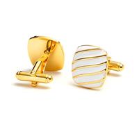 Ruyosn Gemelli da uomo, bottoni della camicia francese, polsino link per camicia accessori gemelli, eleganti accessori business per matrimonio, idea regalo, Ｍ, Metallo, Senza pietra