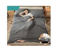 RUZGAR Sacco Lenzuolo Sacco a Pelo Capanna 100% Cotone Lavato Morbido e Confortevole Singolo Matrimoniale Lenzuola a Sacco da Viaggio Campeggio Sacco Letto (Color : Gray B, Size : 120x210cm-47x82)