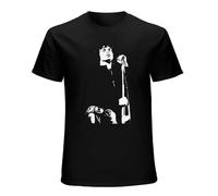 RUZHI RARE mitad Men's Jim Morrison Lightweight Tee T Shirt Black XL