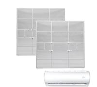 RV AC Filter - 34.3cm Climate Replacement | PP Premium Screen Netting, Home Air Conditioner Filtration Traps Household Dust Reduction In Dormitory Office Shared Workspaces Twin Pack