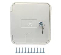 RV Access Door, RV Accessories Cable Hatch, 10 Screws, Motorhome Hose Storage Door Compartment, Electrical Access Door for RV Trailer, Motorhome Storage Hatch for Cables and Hoses
