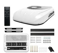 RV Air Conditioner, DC 12V 24V RVs AC Unit with Remote Control, Heating & Cooling, 8500 BTU Ultra-Low Power, Low-Profile Camper Rooftop Air Conditioner for Trailers, Trucks, Boats Cool+Heat-12V