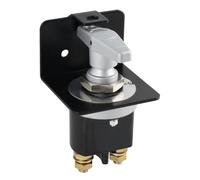 RV Battery Disconnect, Shutoff Switches, Master Cutoff Isolator, Black, 12V to 36V Compatibility, Locking Panel Design, for Waterproof Use in Motorcycles and Campers