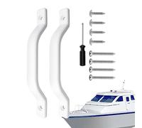 RV Door Grab Handle - 2 x Grab Handles For Trucks - 2 pezzi Car RV Handrail/RVs Grabs Handle. White, Sturdy Handles With Mounting Hardware. Ideal For CFor Trucks Trailer Awning And Screen Accessor