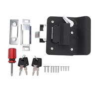 RV Door Latch Zinc, Black Alloy Quiet Dual Open for Trailers Campers Trucks