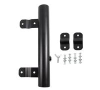 RV Flag Holder, Bumper Pole Mount, Heavy Steel Bracket, 12.01x1.77 inches, Rust-Resistant Coating, Removable Clamp Design, Ideal for Camping Trips, Beach Events, Boating Parades, Dock Deck Displays