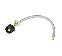 Rv Gas Hose with Gauge, propano Tank Connector Replacement, 15 Inch Cookware Extension Accessory for Mobile Home Owners, Weekend Getaway Travelers Outdoor Camping Grill Setup