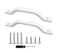 RV Grab Handle Elderly - Car RVs Handrail RV Grab Handle | 2X Assist with Mounting Hardware for Trucks | White Step Rails for Camping Car, Automotive Support Grips with Installation Kit