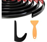 RV J-Shape grondaia gocciolamento in gomma,binario 5 metri,stampaggio RV Trim,sverniciatura con autoadesivo,1 raschietto-nero