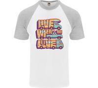 Rv Live What You Love Camper Caravan Uomo S/S Baseball T-Shirt